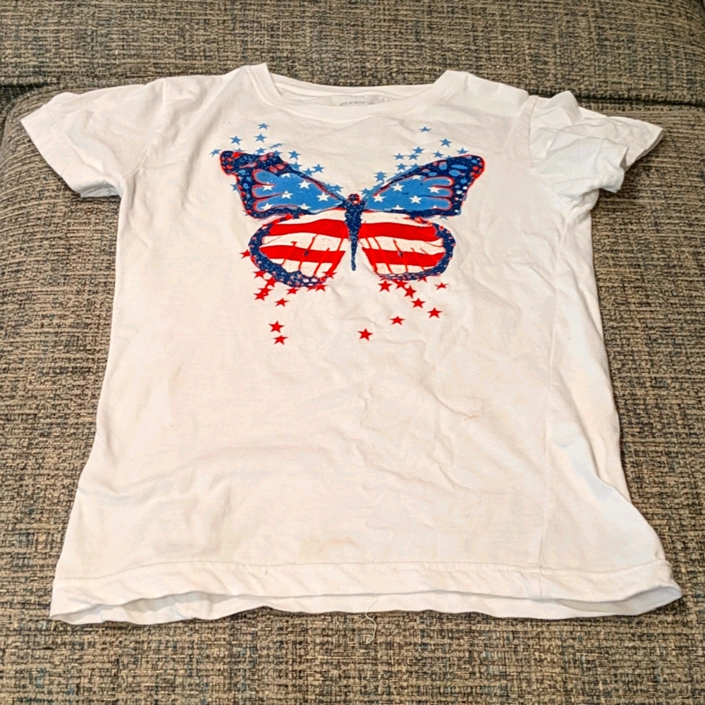 Patriotic butterfly tee